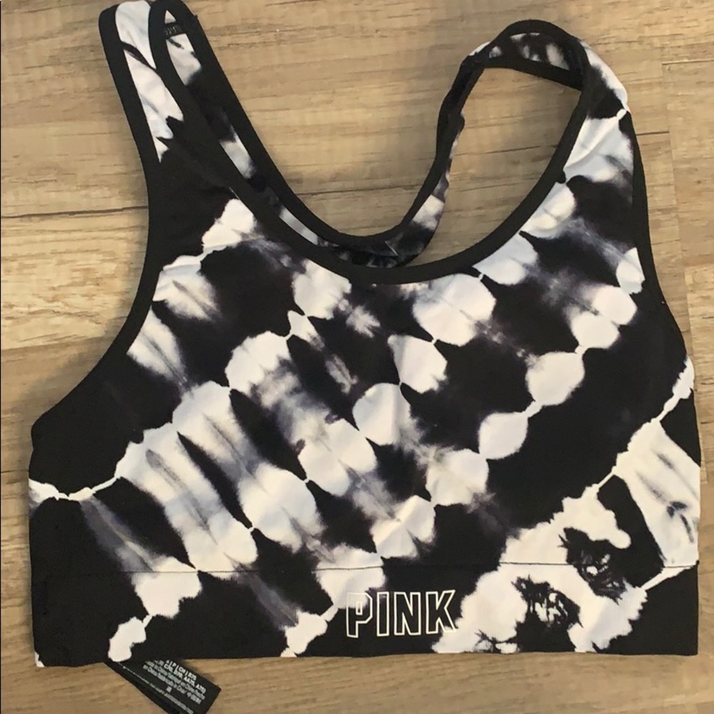 Pink Victoria’s Secret sports bra